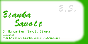 bianka savolt business card